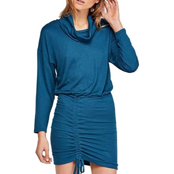 FREE PEOPLE Sundown Cowl Neck Mini Dress - Large - NWOT - Picture 1 of 4